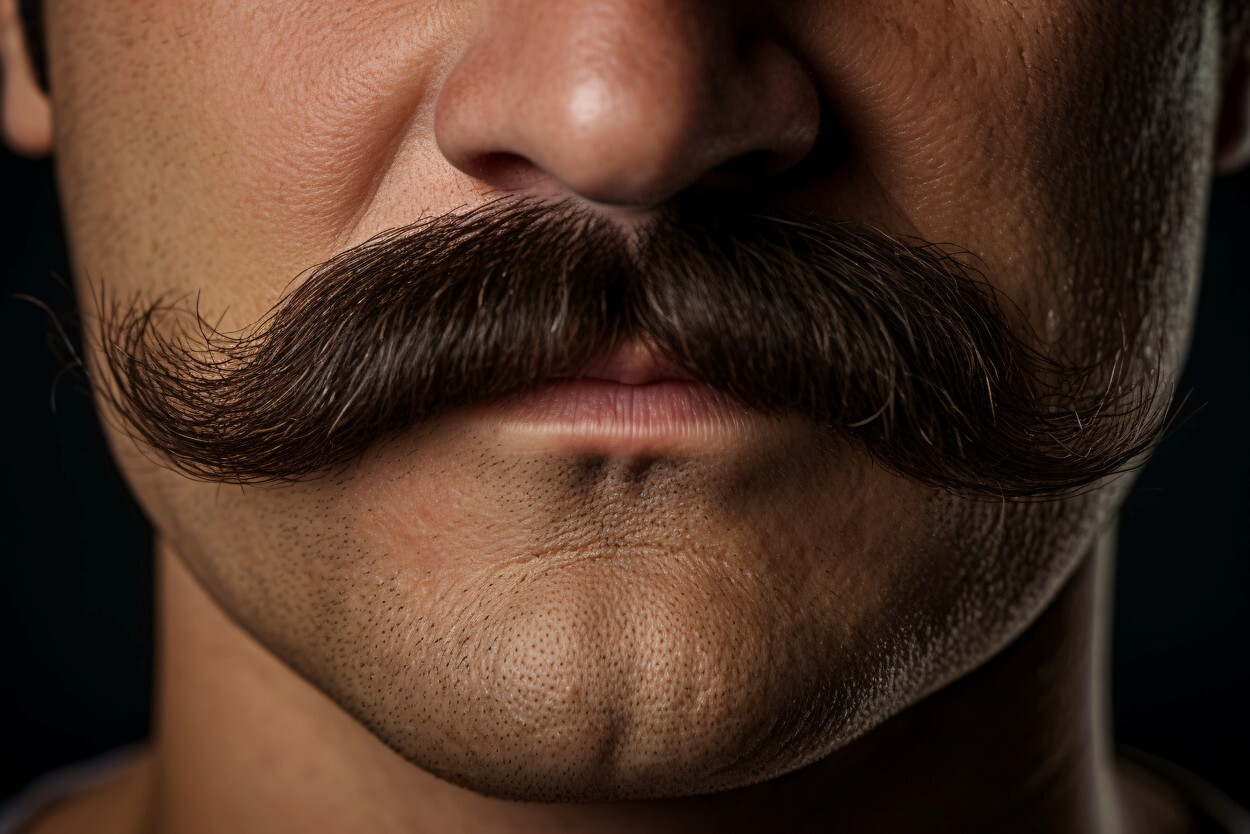 Man with handlebar mustache